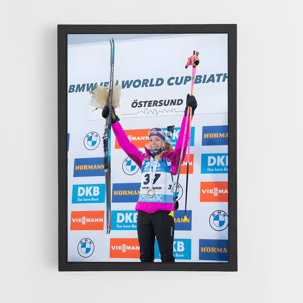 Poster Ski et Détermination – affiche Biathlon (vue 2)
